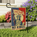 No Kings in America 250 Years Protest Garden Flag, Double Sided, Resist Hate, Anti-Trump, Resist Racism, Resist Fascism, Political Flag