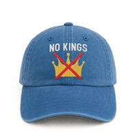 No Kings In America Embroidered Hat, Hat Gift For Anti MAGA, Anti-Trump Hat, Democracy Embroidered Hat, Protest Hat, Patriotic Hat
