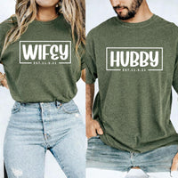 Wifey and Hubby Shirt, Wedding Party Matching Shirt, Just Married Couple Tee, Honeymoon Shirt, Wife and Hubs Shirt, Gifts for Couples