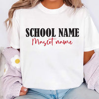 Custom School Shirt, Custom Text School Shirt, School Logo Tee, Team Mascot Shirt, School Spirit Shirt, Spirit Gifts, Gifts for Students
