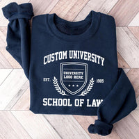 Custom College Sweatshirt, Personalized University Shirt, College Name Tee, Custom School Spirit Shirt, Graduation Gifts, Gifts for Students