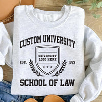 Custom College Sweatshirt, Personalized University Shirt, College Name Tee, Custom School Spirit Shirt, Graduation Gifts, Gifts for Students