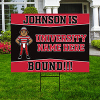 Personalized College Bound Yard Sign Class of 2026, Graduation Yard Sign Senior 2026 Sign, University Bound Grad Sign Outdoor Decoration