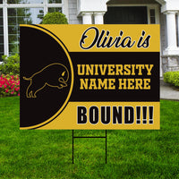 Personalized College Bound Yard Sign Class of 2026, Graduation Yard Sign Senior 2026 Sign, University Bound Grad Sign Outdoor Decoration