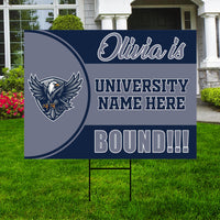 Personalized College Bound Yard Sign Class of 2026, Graduation Yard Sign Senior 2026 Sign, University Bound Grad Sign Outdoor Decoration