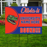 Personalized College Bound Yard Sign Class of 2026, Graduation Yard Sign Senior 2026 Sign, University Bound Grad Sign Outdoor Decoration