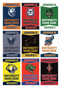 Personalized College Bound Garden Flag, Class of 2026 Flag, Senior 2026 Graduation Flag, Future College Banner, Graduation Decor Gift