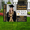 Personalized Graduation Yard Sign 2026 with Photo, Graduate Picture Sign, Class of 2026, Custom Graduation 2026 Yard Sign with Metal H-Stake