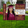 Personalized Graduation Yard Sign with Photo Class of 2026, Custom Senior 2026 Yard Sign, Graduation Party Outdoor Sign with Stakes