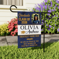 Personalized Graduation Garden Flag Class of 2026, Custom Photo Yard Sign Flag, Senior 2026 Graduation Flag, Graduation Decor Gift