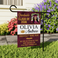 Personalized Graduation Garden Flag Class of 2026, Custom Photo Yard Sign Flag, Senior 2026 Graduation Flag, Graduation Decor Gift
