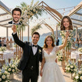 Custom Big Head on a Stick Photo Cutout, Personalized Face Fan with Wooden Handle, Funny Party Prop for Wedding, Birthday, Bachelorette