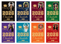 Personalized Graduation Garden Flag Class of 2026, Custom Photo Yard Sign Flag, Senior 2026 Graduation Flag, Graduation Decor Gift