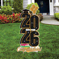 Class of 2026 Graduation Yard Sign, Congratulations 2026 Grad Lawn Decoration, Senior Graduation Party Outdoor Yard Sign with Stakes