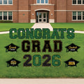 Congrats Grad 2026 Yard Sign Set, Graduation Party Lawn Decorations, Class of 2026 Outdoor Yard Decor Letters with Stakes