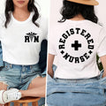 Registered Nurse Sweatshirt, RN Nurse Shirt, Leopard RN Tee, Funny Nursing Shirt, Nurse Week Shirt, Nursing Gifts, Gifts for Nurses, Front Back