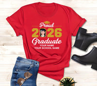 Proud Family Graduate 2026 Shirt, Senior Graduation Shirt, Class of 2026 Tee, Matching Grad Family Shirt, Grad Gifts, Gifts for Family