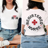 Registered Nurse Sweatshirt, RN Nurse Shirt, Leopard RN Tee, Funny Nursing Shirt, Nurse Week Shirt, Nursing Gifts, Gifts for Nurses, Front Back