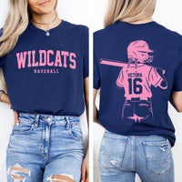 Customized Baseball Mom Shirt, Baseball Player Graphic Shirt, Your Name Number Tee, Custom Baseball Team Name Shirt, Mom's Gifts, Front Back