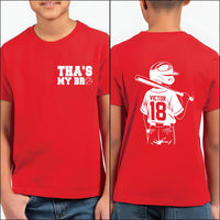Baseball Brother Shirt, Baseball Sis Shirt, Baseball Lover Bro Tee, Cheer Sister Shirt, Custom Player Name Shirt, Sports Gifts, Front Back