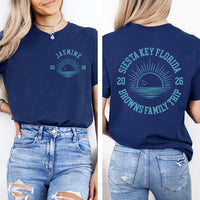 Personalized Family Beach Vacation Shirt, Custom Family Name Shirt, Family Beach Trip Tee, Matching Family Shirt, Vacation Gifts, Front Back
