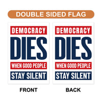 Defend the Constitution, No Kings In America Protest Garden Flag, Double Sided, Resist Hate, Anti-Trump, Resist Racism, Resist Fascism Flag
