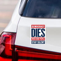 No Kings In America Magnet, Resist Hate Magnet, Anti-Trump, Resist Racism Car Magnet, Resist Fascism Vehicle Magnet, 6" x 4.5"