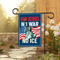 Defend the Constitution, No Kings In America Protest Garden Flag, Double Sided, Resist Hate, Anti-Trump, Resist Racism, Resist Fascism Flag