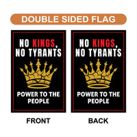 Defend the Constitution, No Kings In America Protest Garden Flag, Double Sided, Resist Hate, Anti-Trump, Resist Racism, Resist Fascism Flag