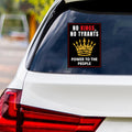 No Kings In America Vinyl Sticker, Resist Hate Decal, Anti-Trump, Resist Racism Sticker, Resist Fascism Car Bumper Sticker, 6
