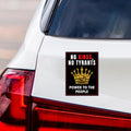 No Kings In America Magnet, Resist Hate Magnet, Anti-Trump, Resist Racism Car Magnet, Resist Fascism Vehicle Magnet, 6