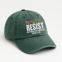 No Kings In America Embroidered Hat, Resist Hat Gift For Anti MAGA, Anti-Trump Hat, Democracy Embroidered Hat, Protest Hat, Patriotic Hat