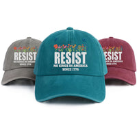 No Kings In America Embroidered Hat, Resist Hat Gift For Anti MAGA, Anti-Trump Hat, Democracy Embroidered Hat, Protest Hat, Patriotic Hat