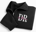 Doctor Embroidered Quarter Zip Sweatshirt, Personalized DR Pullover, Med School Graduation Gift, Pediatrician OBGYN Thank You Gift