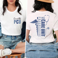 Personalized PCU Nurse Shirt, Progressive Care Unit Shirt, Custom Nurse Name Tee, PCU Nurse Gift Shirt, Medical Gift, Nurse Gift, Front Back