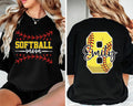 Personalized Nana Softball Shirt, Ladies Softball Shirt, Cute Softball Mama Tee, Mimi Grandma Softball Shirt, Gifts for Moms, Front Back