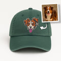 Custom Embroidered Pet Hat, Personalized Dog Hat from Photo, Custom Cat Hat, Pet Portrait Cap, Dog Mom Gift, Custom Dog Baseball Cap