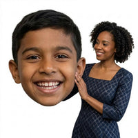 Custom Big Head on a Stick Photo Cutout, Personalized Face Fan with Wooden Handle, Funny Party Prop for Wedding, Birthday, Bachelorette