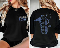 Personalized Licensed Clinical Social Worker Shirt, Custom LCSW T-Shirt, Therapist Appreciation, Mental Health Tee, LCSW Gift, Front Back