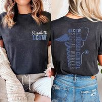 Personalized Licensed Clinical Social Worker Shirt, Custom LCSW T-Shirt, Therapist Appreciation, Mental Health Tee, LCSW Gift, Front Back
