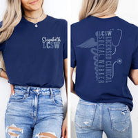 Personalized Licensed Clinical Social Worker Shirt, Custom LCSW T-Shirt, Therapist Appreciation, Mental Health Tee, LCSW Gift, Front Back