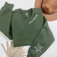 Custom Mama Embroidered Sweatshirt, Kids Names Sleeve Hoodie, Personalized Mom Shirt, Mommy Long Sleeve Shirt, Pregnancy Birthday Gift