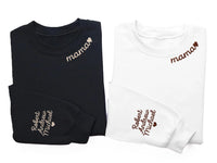 Custom Mama Embroidered Sweatshirt, Kids Names Sleeve Hoodie, Personalized Mom Shirt, Mommy Long Sleeve Shirt, Pregnancy Birthday Gift