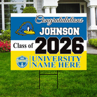Personalized College Bound Yard Sign Class of 2026, Graduation Yard Sign Senior 2026 Sign, University Bound Grad Sign Outdoor Decoration