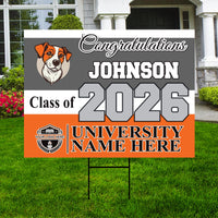 Personalized College Bound Yard Sign Class of 2026, Graduation Yard Sign Senior 2026 Sign, University Bound Grad Sign Outdoor Decoration