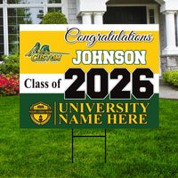 Personalized College Bound Yard Sign Class of 2026, Graduation Yard Sign Senior 2026 Sign, University Bound Grad Sign Outdoor Decoration
