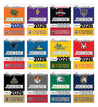 Personalized College Graduation Garden Flag, Double-Sided Custom School, University Logo, Class of 2026 Yard Sign, Graduate Celebration Flag