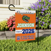 Personalized College Graduation Garden Flag, Double-Sided Custom School, University Logo, Class of 2026 Yard Sign, Graduate Celebration Flag
