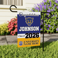Personalized College Graduation Garden Flag, Double-Sided Custom School, University Logo, Class of 2026 Yard Sign, Graduate Celebration Flag
