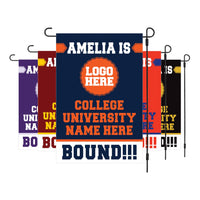 Personalized College Graduation Garden Flag, Double-Sided Custom School, University Logo, Class of 2026 Yard Sign, Graduate Celebration Flag